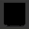Upright Modern Black Glass Door Refrigerator Freezer With Internal Shelves And Bottom Drawer