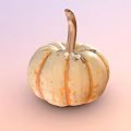Fresh Ripe Pumpkin With Round Shape And Orange Yellow Skin As Healthy Food Ingredient