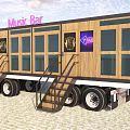 Industrial LOFT Container Car Container Bar 3d model