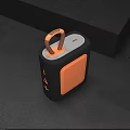 JBL Portable Speakers with Black and Orange Design and Carabiner Loop for Outdoor Use