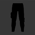 Dark Gray Cargo Pants With Multiple Pockets And Tapered Ankle Design For Casual Wear