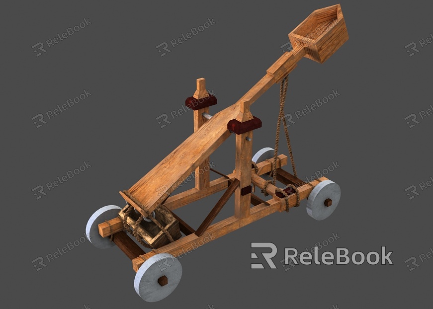 Throwing Stone Siege Throwing Stone Throwing Medieval Weapon Medieval Ballista Battlefield Siege Weapon Siege Equipment Throwing Stone Machine Siege Vehicle model