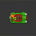 Green Toy Car With Colorful Gift Boxes On Top For Festive