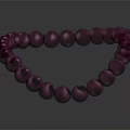 Purple Beaded Bracelet With Smooth Round Shiny Beads As Fashionable Accessory