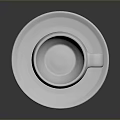 Everyday White Coffee Cup with Saucer and MIND THE FUTURE Logo Design