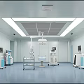 Modern Operating Room With Surgical Table Lamp And Advanced Medical Equipment