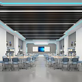 Modern classroom science and technology classroom 3d model