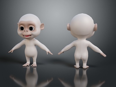 Monkey Cartoon Monkey Anime Monkey Stylized Monkey Fantasy Style Monkey Toy 3d model