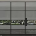 Modern Hinged Door With Glass Panels And Black Frame For Interior Home Decor