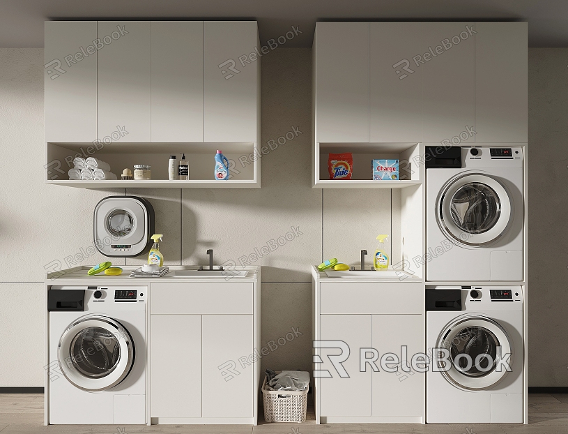 Modern washing machine cabinet washing machine model