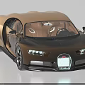 Bugatti Luxury Sports Car With Gold And Black Sleek Body Distinctive Grille And Scissor Doors