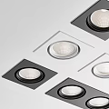 Modern Embedded Ceiling Downlights And Spotlights With Black White Frame Single Multiple Design 3d model
