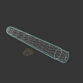 3D Rendered Detailed Brown Cigar With Golden Pattern And Black Tip
