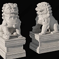 Chinese Stone Lion 3d model