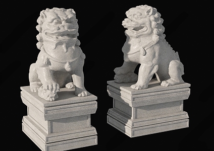 Chinese Stone Lion 3d model