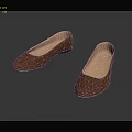 Elegant Brown Leather Flat Shoes with Square Toe for Daily Wear