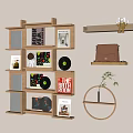 Modern Bookshelf Modern Wall Bookshelf Magazine Rack CD Magazine 3d model