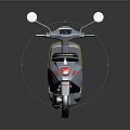 Modern Electric Scooter with Silver Body Black Seat and Rearview Mirrors in Sleek Design