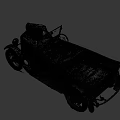 Vintage Classic Car With Rusted Body And Old Fashioned Steering Wheel Design