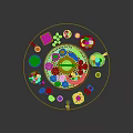 Round Fire Pit Table With Assorted Fruits Nuts Pastries And Teapot On Stand