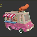 Food Truck Food Vending Vehicle Mobile Food Truck Mobile Vendor Mobile Vendor Mobile Vendor Car Dining Car Mobile Dining Car 3d model