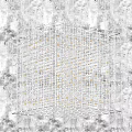 Modern Geometric Grid Metal Frame Chandelier Hanging With Warm Light In Living Room Interior