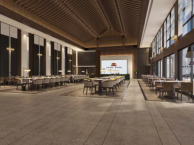New Chinese Banquet Hall 3d model
