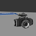 Stainless Steel Ball Valve With Blue Handle For Industrial Pipeline Use