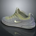 Nike Green And Gray Sports Shoes With Mesh Upper And Lace Up Design