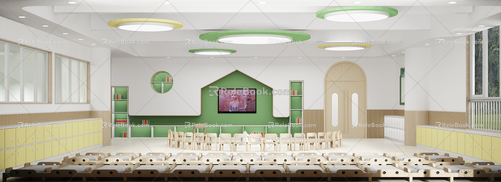 Modern Kindergarten Kindergarten Classroom Kindergarten Sports Room 3d model