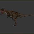 Tyrannosaurus Rex Dinosaur Model With Open Mouth Sharp Teeth Red Eyes And Brown Spotted Skin