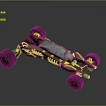 Off Road Buggy With Large Tires And Streamlined Metal Body Design