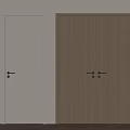 Wooden Double Doors Interior Design With Light Brown Finish And Modern Home Style 3d model