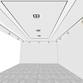 Suspend ceiling gypsum board modeling top 3d model