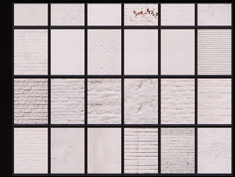 Wall tile white wall cement wall paint pothole rough texture material 3d model