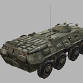 Armored Vehicle BTR80 Armored Transport Vehicle Armored Vehicle Launcher Infantry Vehicle Low Face Number Low Model Simple Model Game Sub-era Film and Television Level 3d model