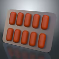Daily Use Blister Pack With Orange Capsules For Household Supplies