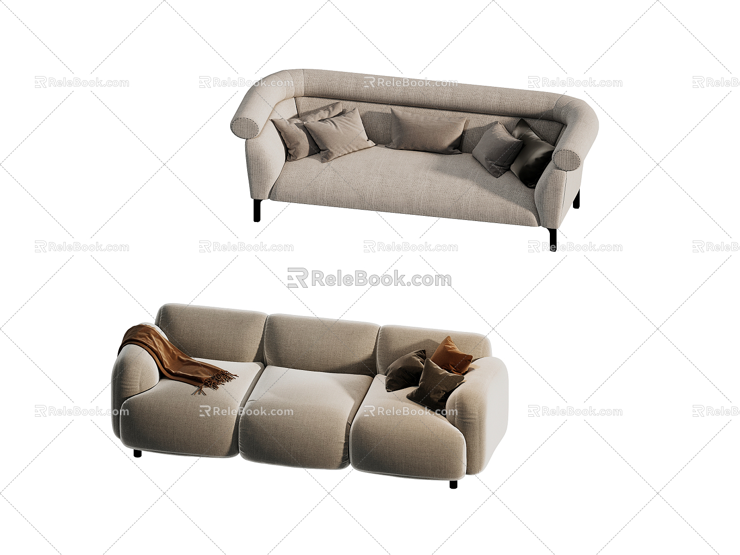 Modern Combination Sofa Multiplayer Sofa Corner Sofa model