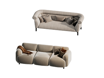 Modern Combination Sofa Multiplayer Sofa Corner Sofa 3d model