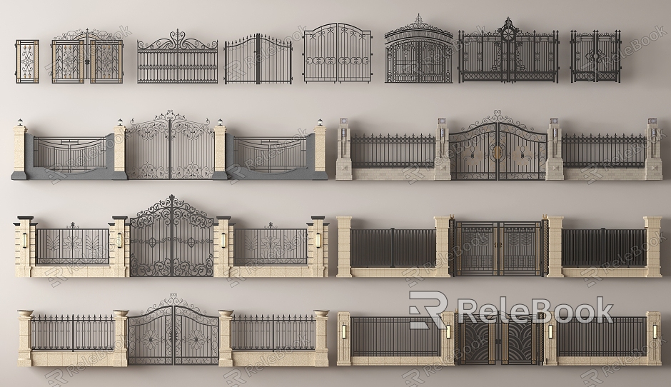 Jane Europe wrought iron gate villa gate courtyard wrought iron gate outdoor gate wall gate model