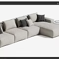 Multi-person sofa Corner sofa Large space sofa 3d model