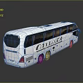 White Luxury LUXLINES Coach Bus With Large Windows And Modern Exterior Design