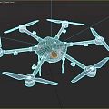 Smart Six Rotor Drone With Camouflage Design For Efficient Operations 3d model