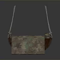 Camouflage Patterned Outdoor Hanging Bed With Metal Poles Cushion And Suspension Structure