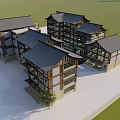 Traditional Ancient Architecture Exterior With Multi story Structure Classic Roof And Wooden Elements