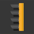 Multiple Yellow Traffic Lights With Black Lenses In Various Sizes On
