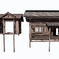 Traditional Wooden Stilt House Themed Commercial Complex Architectural Design Features