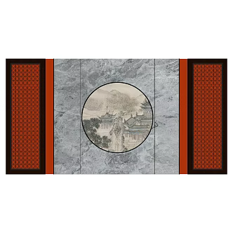 Background wall TV background wall Sofa background wall 3d model
