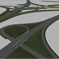 Interchange viaduct high-speed ramp 3d model