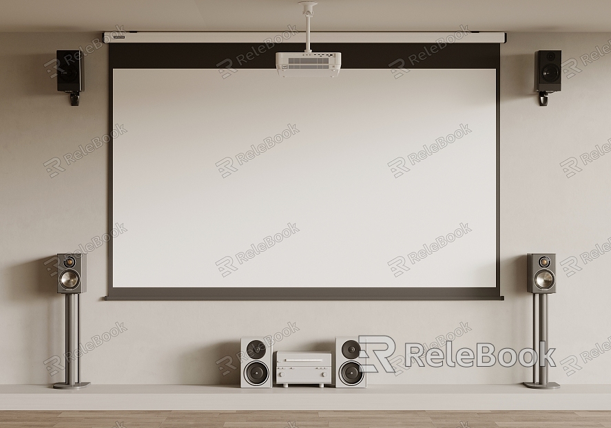 Modern projector audio bracket TV model